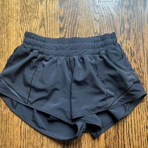 Hotty Hot Lululemon shorts size 2, inseam 2.5, black, lowrise